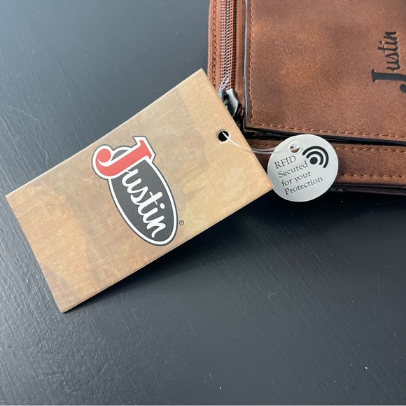 Justin Turquoise Naja Concho Brown Wallet - Picture 6 of 7